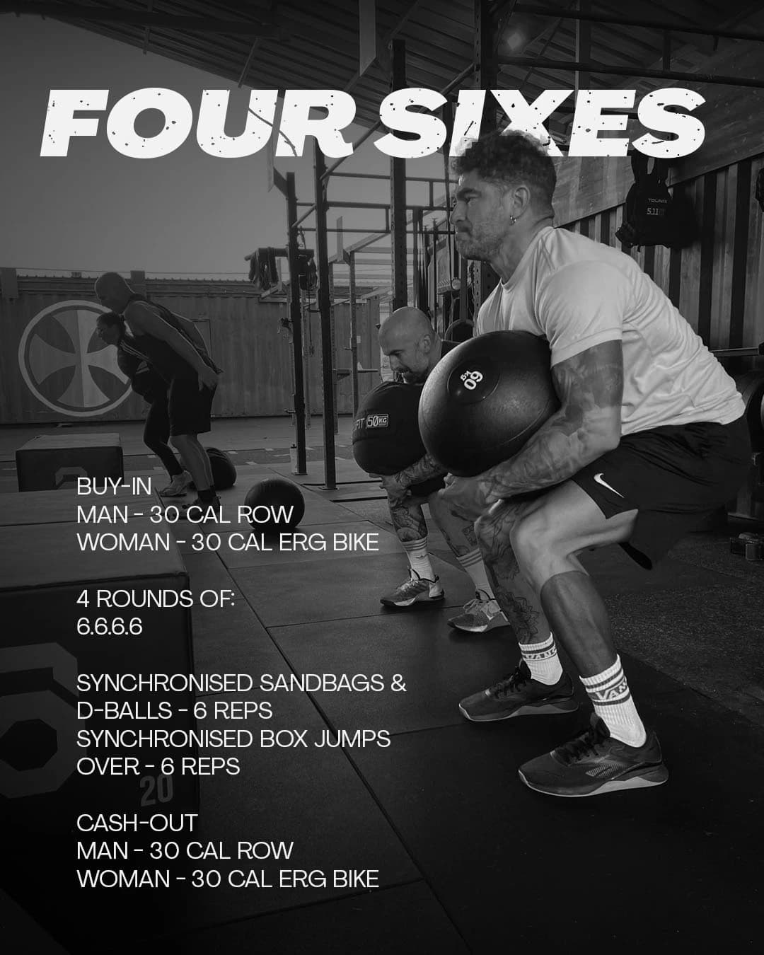Renegade 7 Instagram graphic featuring athletes during a high-intensity workout